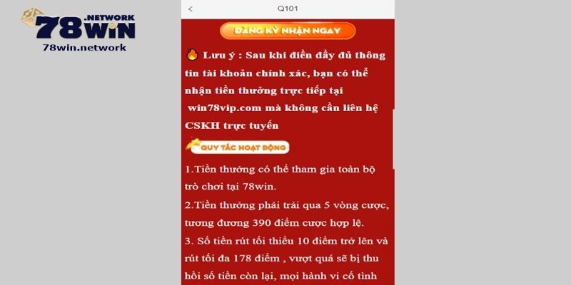 Người lấy quà từ chương trình tặng 78k cần biết các lưu ý của thương hiệu